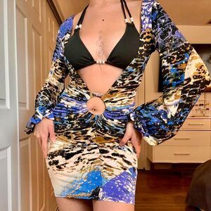 Unaluna Collection Cut-Out Ring Detail Mini Dress – Size 4